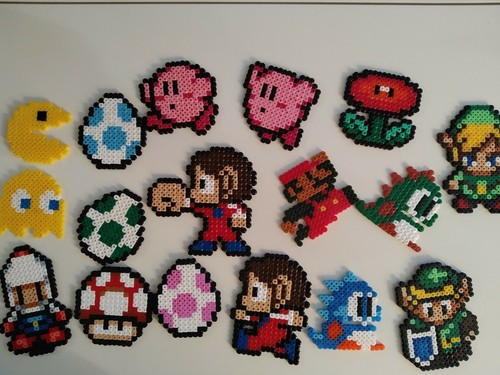 Pixel art perle - perle, mario