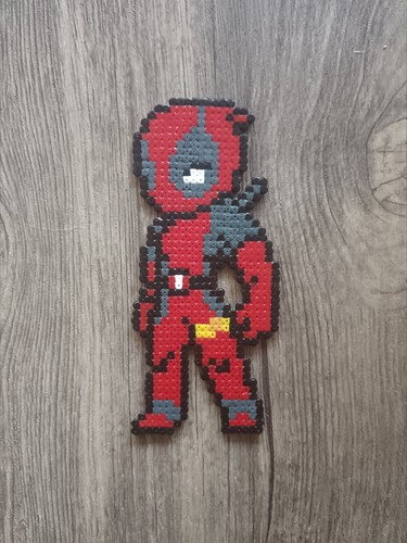 Pixel art deadpool - art, perles