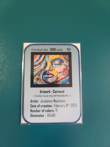 Aceo pixel art print - art, –
